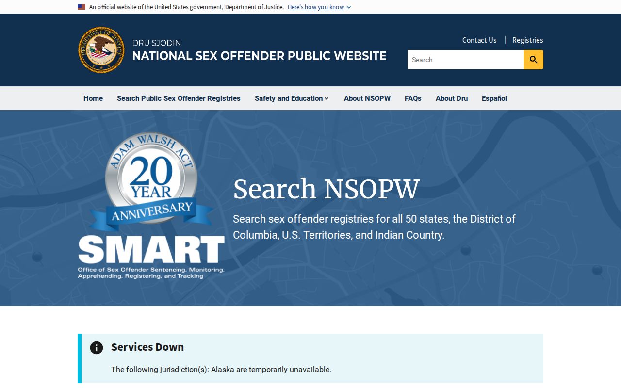 NSOPW supplement for an Appanoose County sex offender check